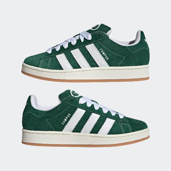 Green adidas campus hotsell