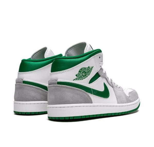 Air Jordan 1 Mid - Grey Pine Green