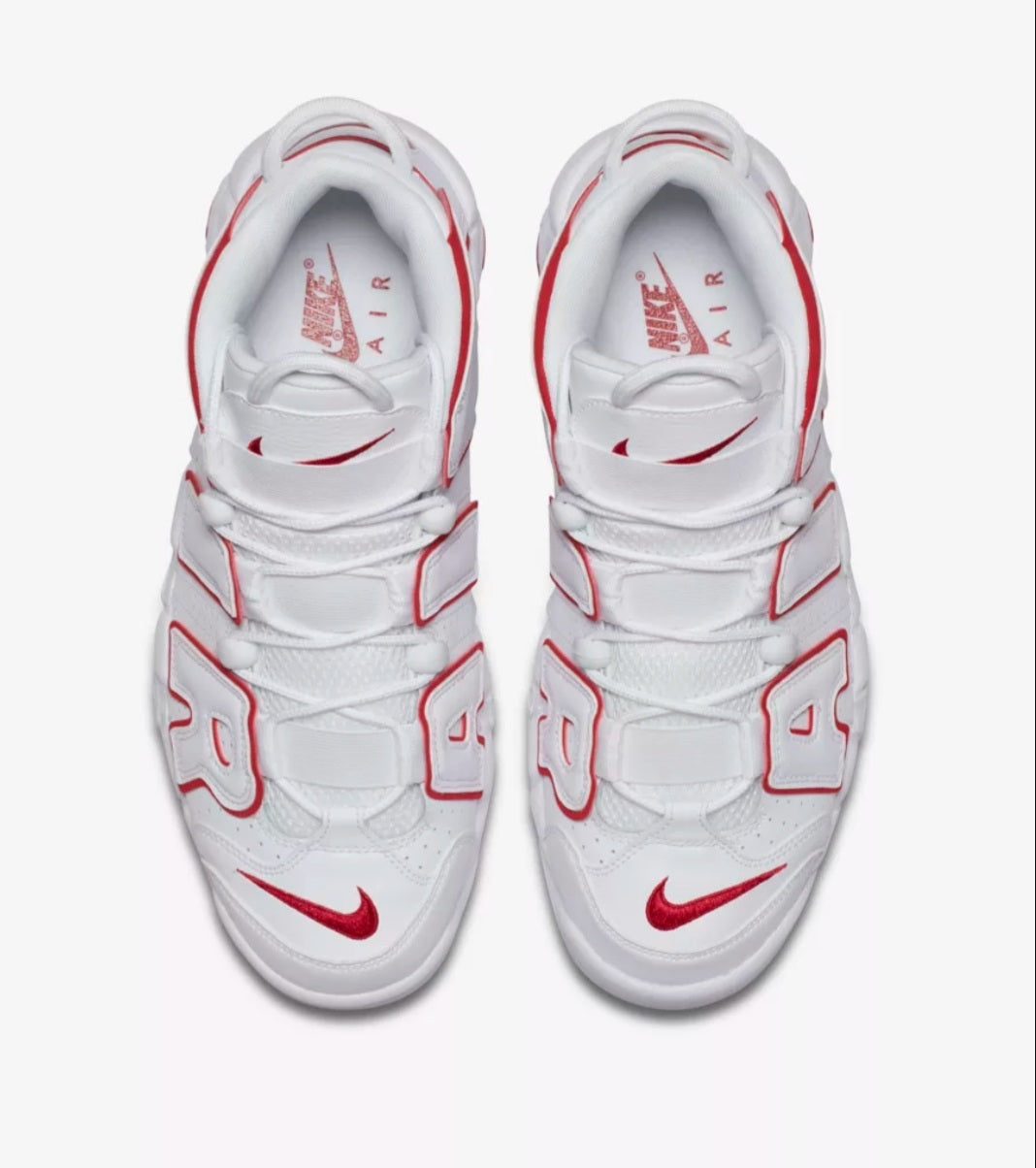 Nike Up Tempo - White and Varsity Red