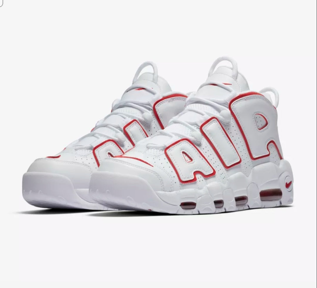 Nike Up Tempo - White and Varsity Red