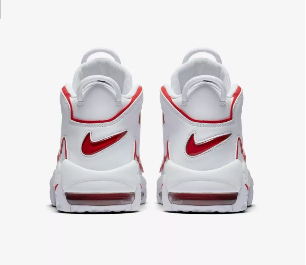 Nike Up Tempo - White and Varsity Red