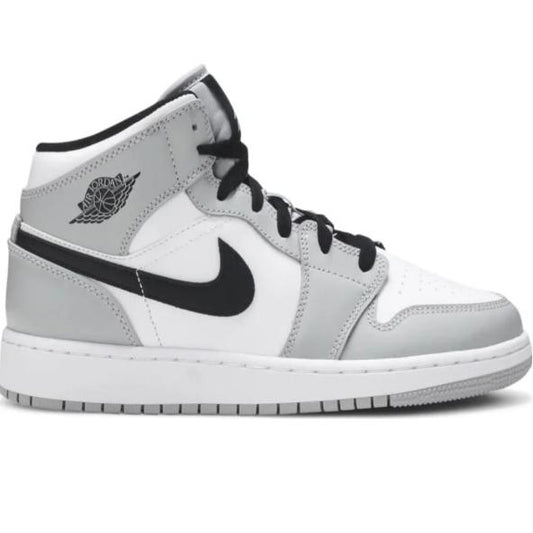 Air Jordan 1 Mid GS - Light Smoke Grey