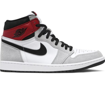 Air Jordan retro 1 High - Light Smoke Grey black and red