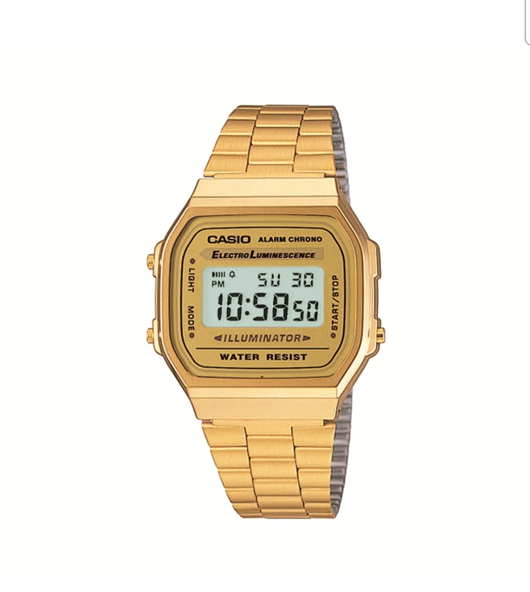 Casio Retro Digital Stainless Steel Gold tone Watch