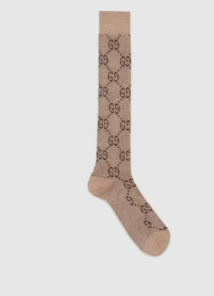 Gucci socks - Brown Interlocking G jacquard socks