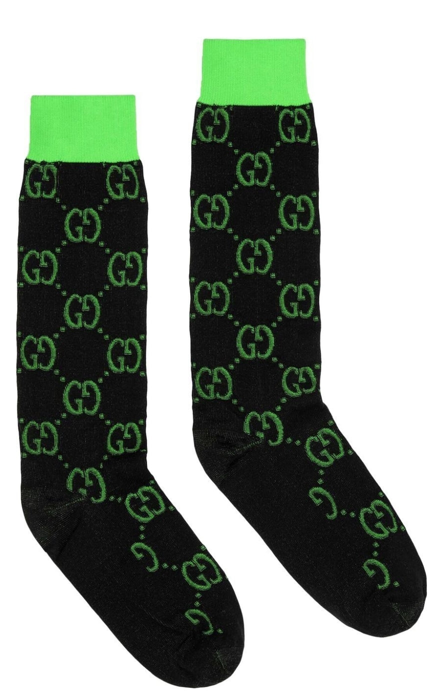 Gucci socks - Green Interlocking G jacquard socks